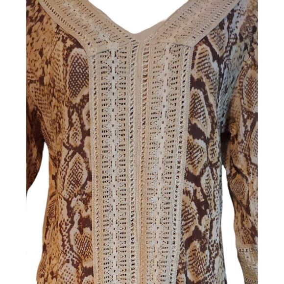 Raya Sun Crochet Animal Print Cover up - Picture 2 of 4